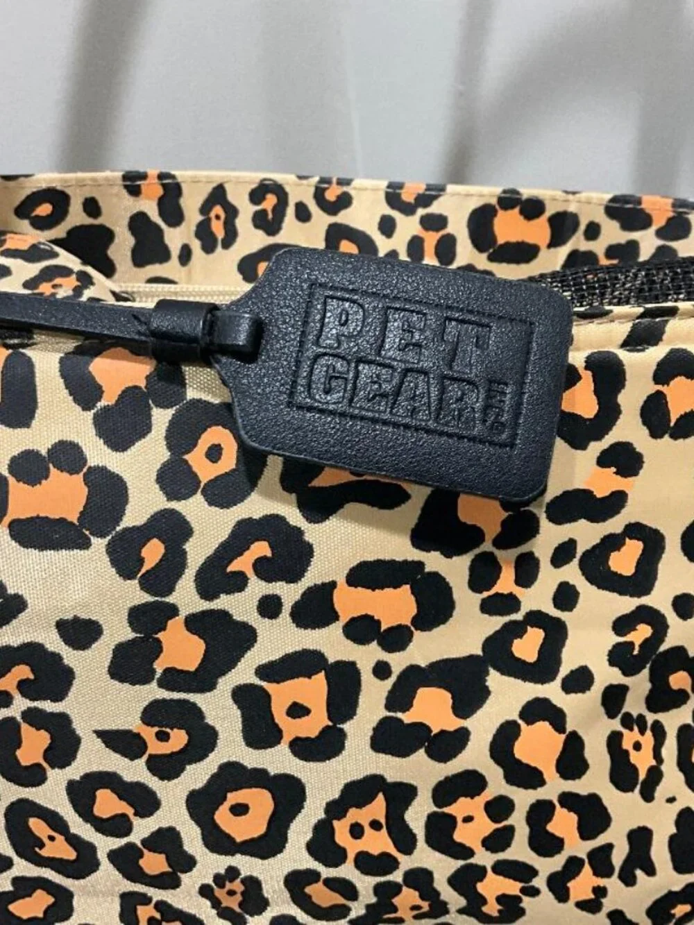 Pet Gear leopard vinyl & mesh small Dog & Cat Carrier Bag NWOT